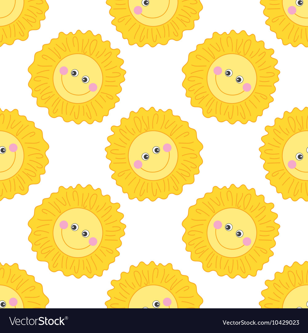 Sun seamless pattern