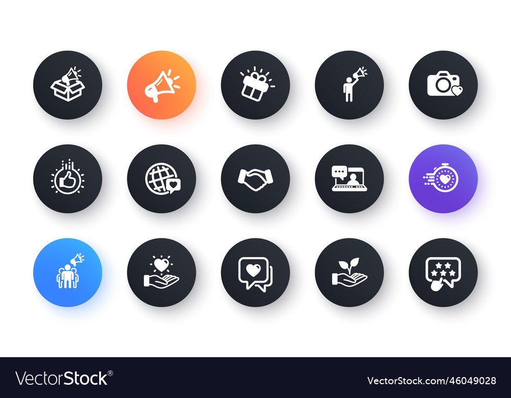 Brand ambassador icons influence people Royalty Free Vector