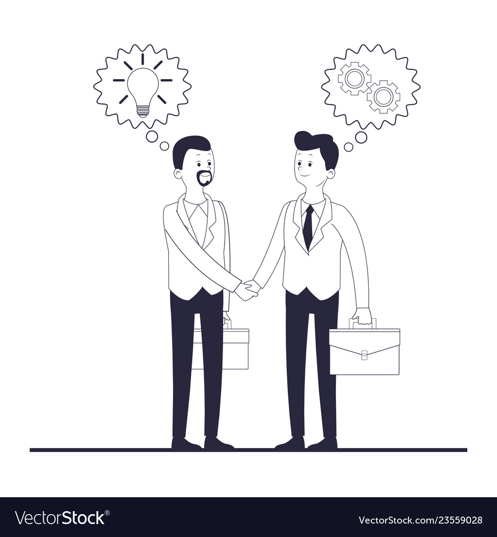 Business coworkers executives vector image Business coworkers executives