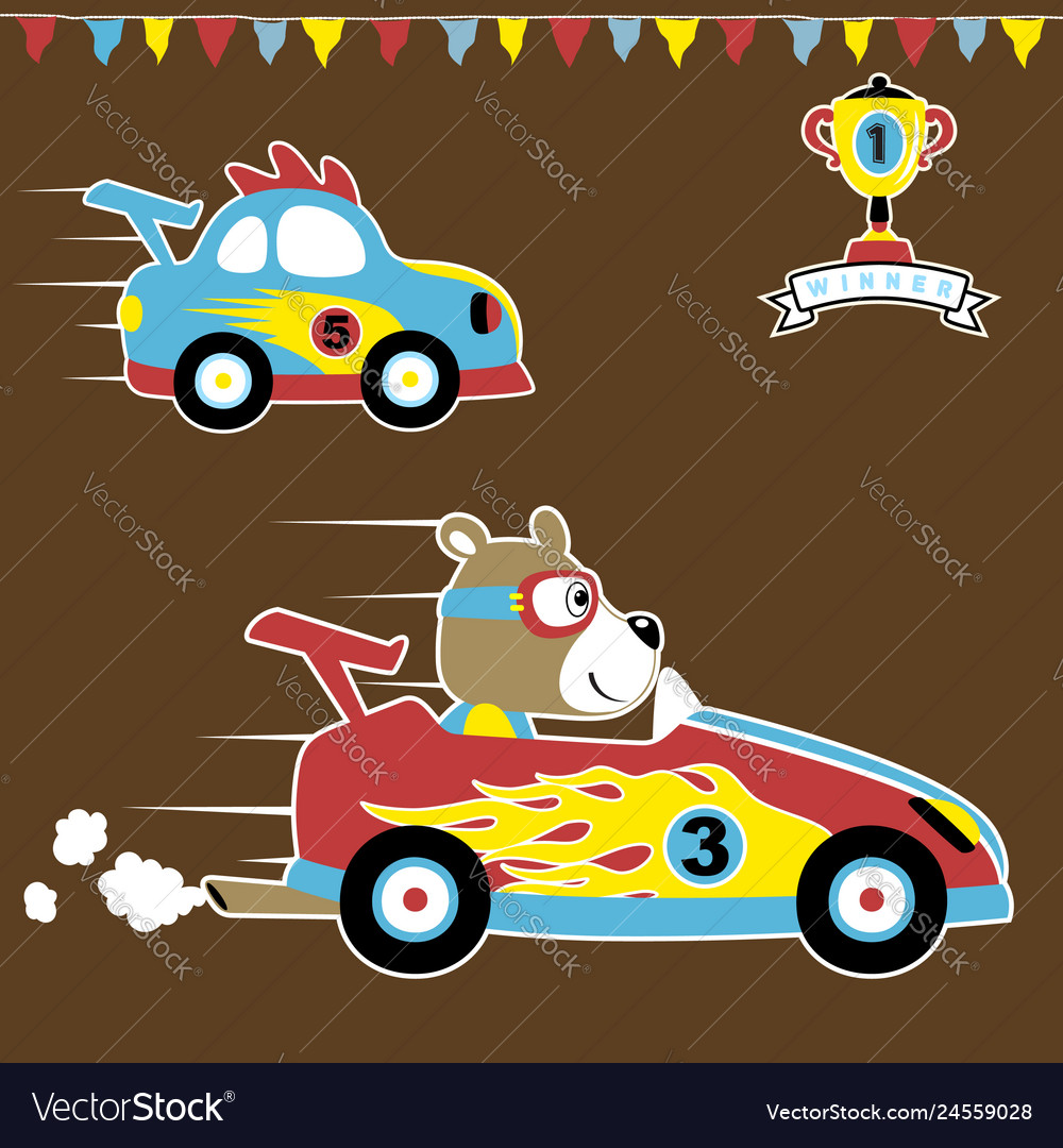 Car racing cartoon Royalty Free Vector Image - VectorStock Car racing cartoon Royalty Free Vector Image - VectorStock