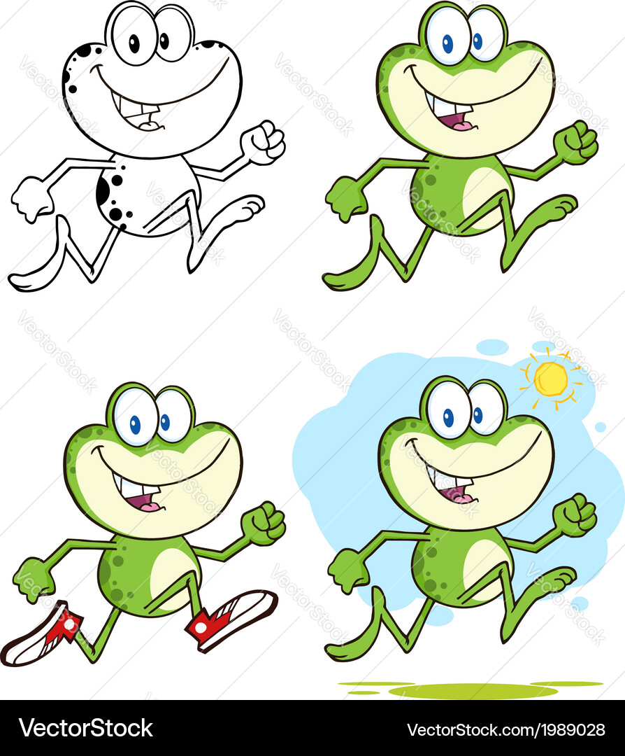 Cartoon frog Royalty Free Vector Image - VectorStock