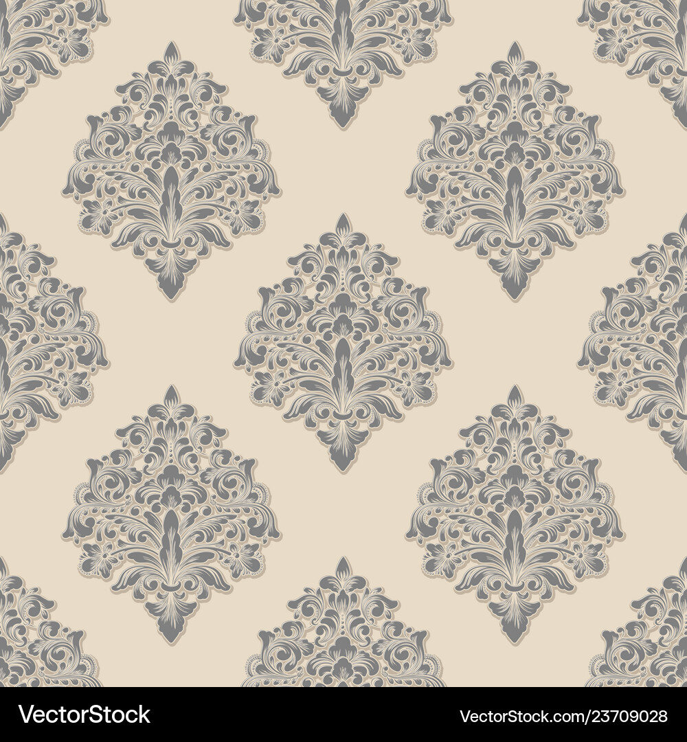 Damask seamless pattern background Royalty Free Vector Image