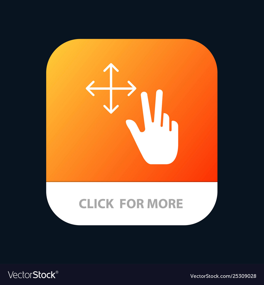 Finger gesture hold mobile app button android