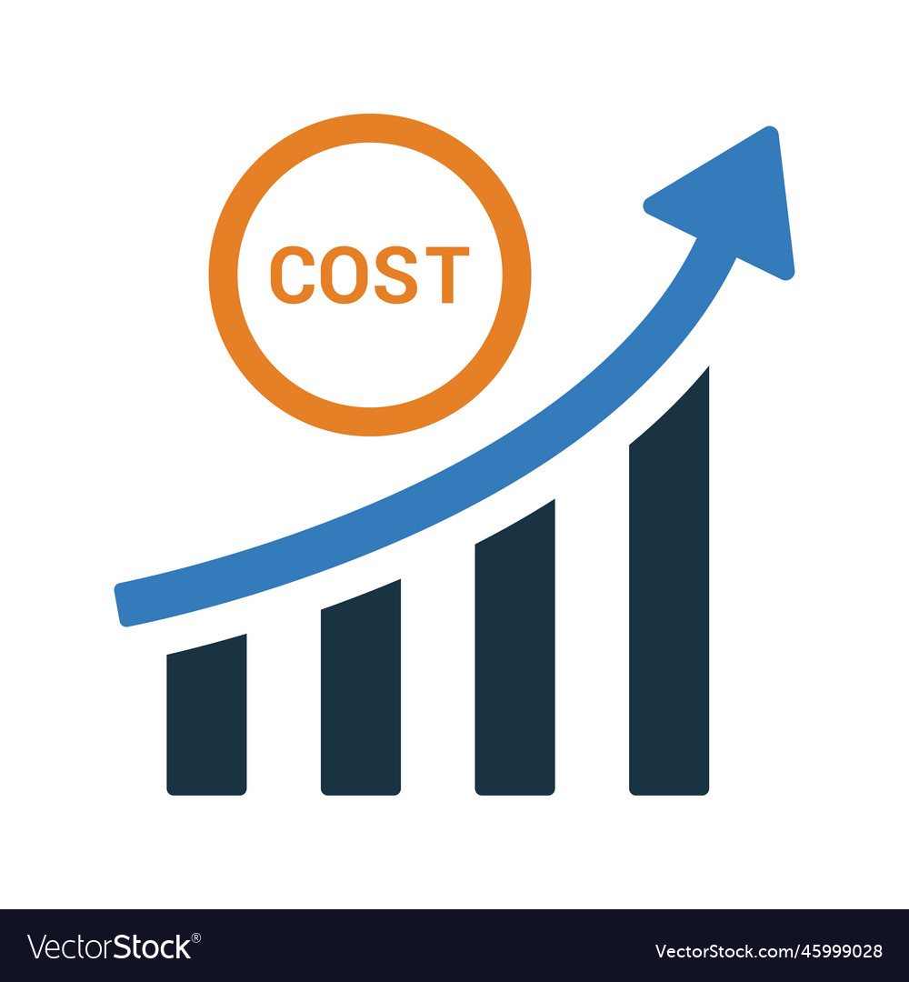 High Cost Icon Design Royalty Free Vector Image