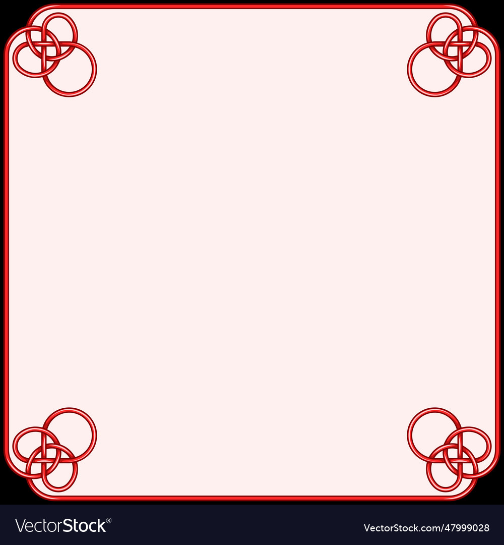 Intertwined lines frame design