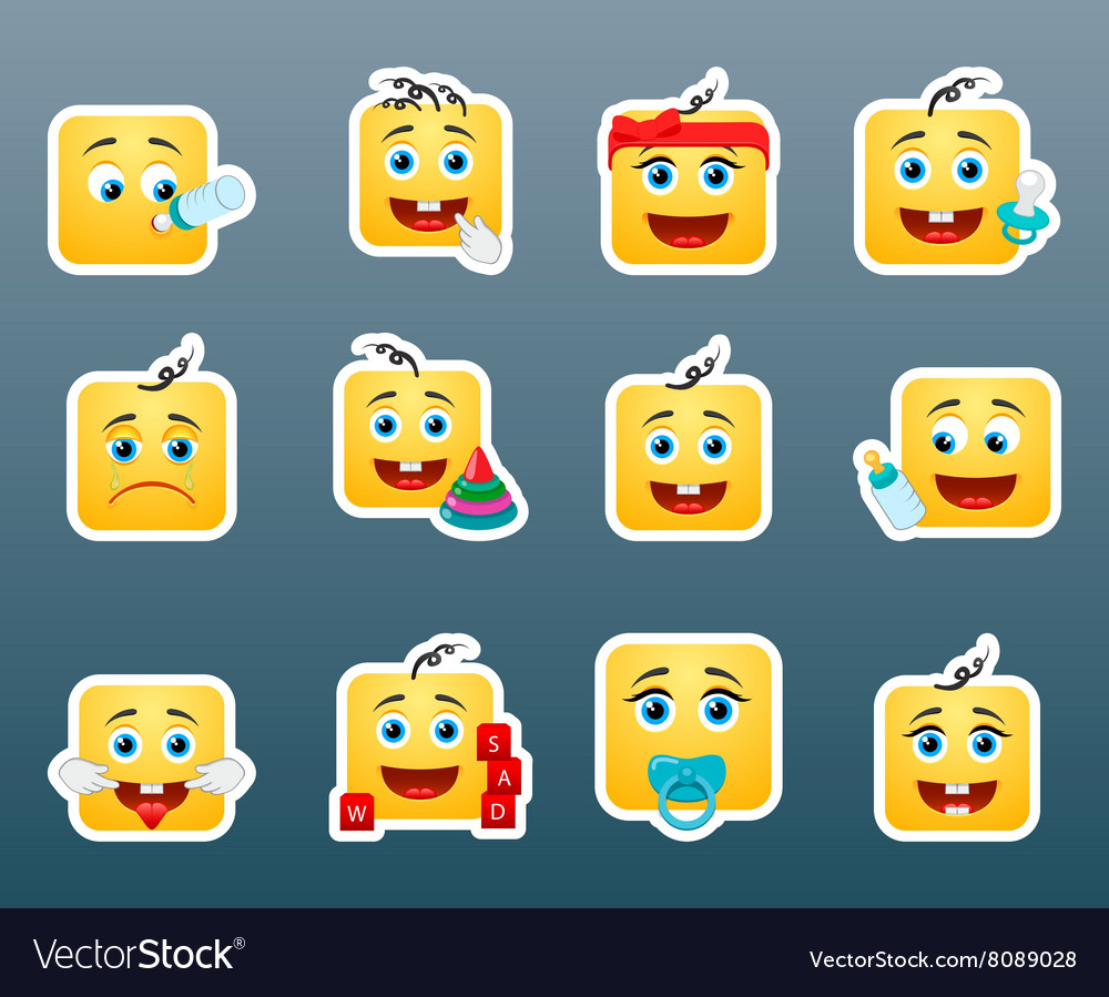 Kids smile stickers