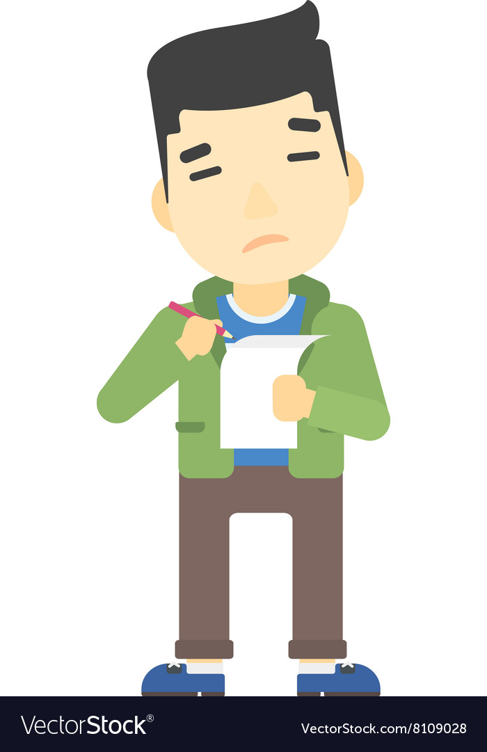 Man with shopping list