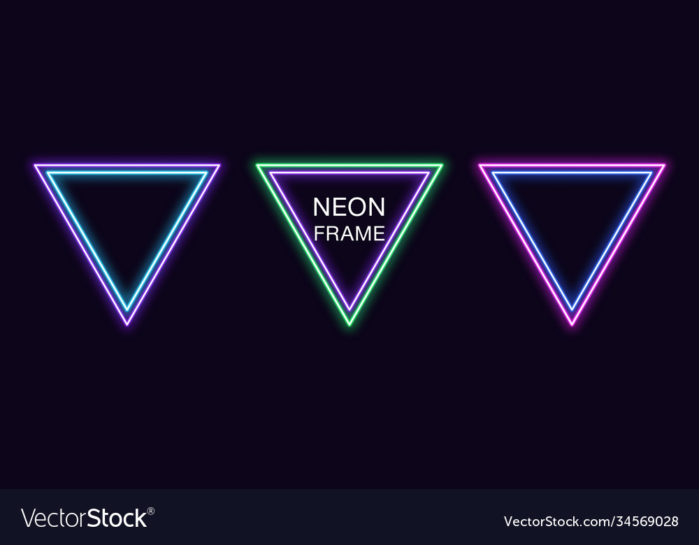Neon triangle frame set triangular border