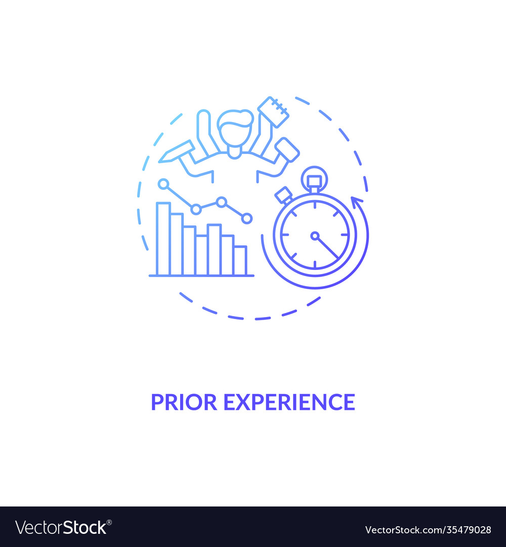 Prior Experience Concept Icon Royalty Free Vector Image