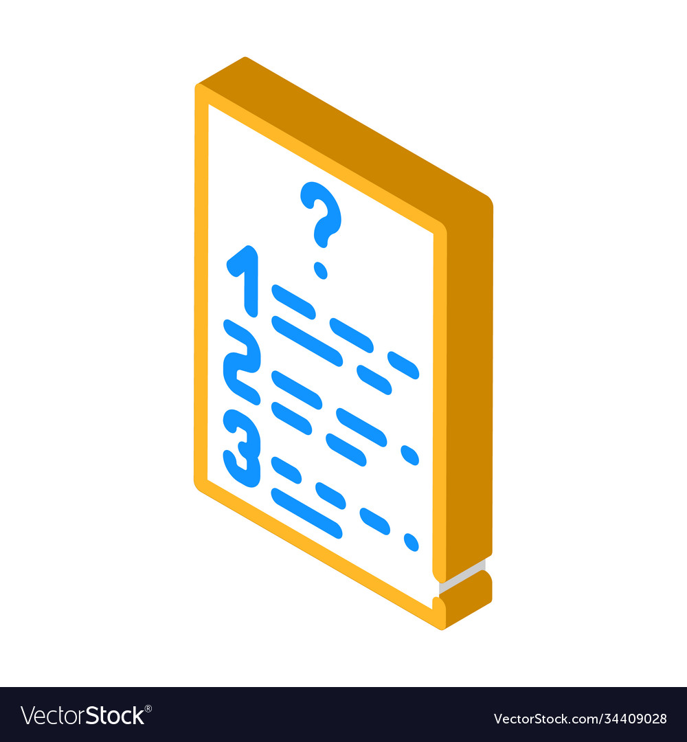 Questions list isometric icon