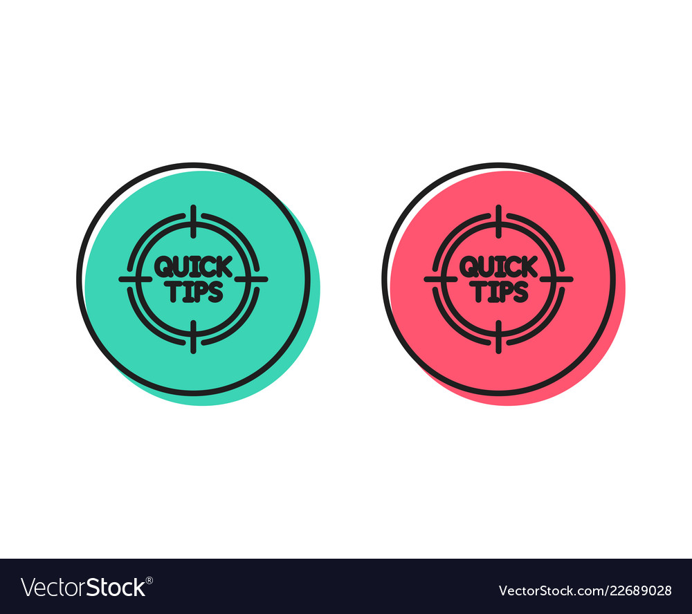 Quick tips aim line icon helpful tricks target