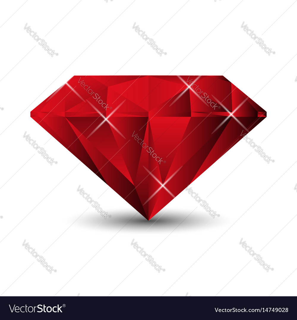 Ruby isolated on a white background