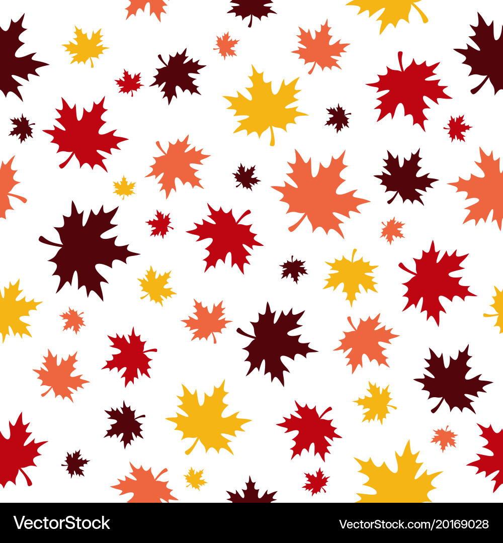 Seamless leaves background Royalty Free Vector Image
