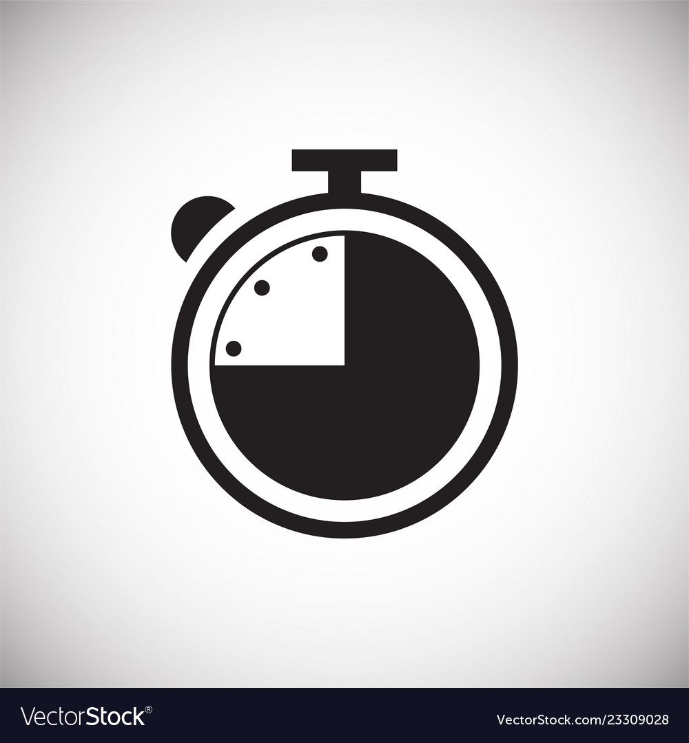 Timer icon on white background for graphic and web Vector Image Timer icon on white background for graphic and web