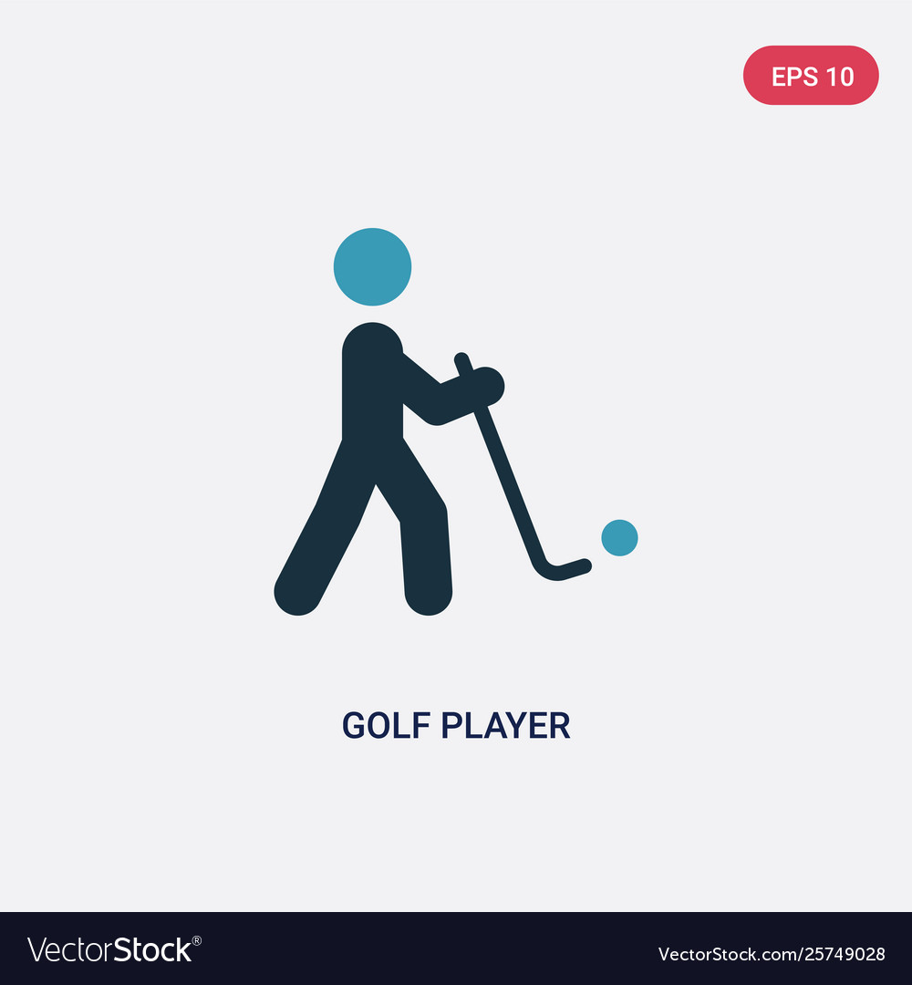 Two Color Golf Player Icon From Sports Concept Vector Image