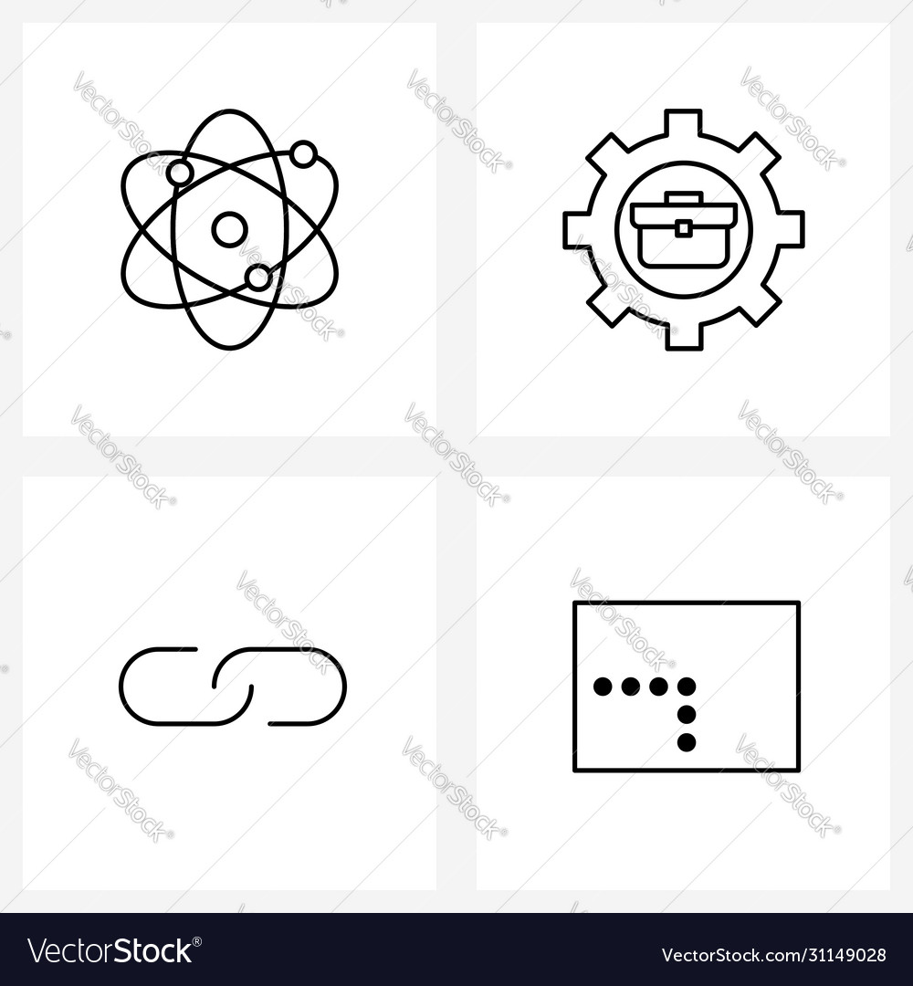 Ui set 4 basic line icons nuclear reference