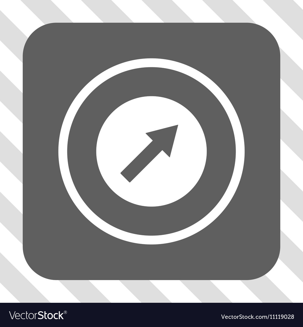 Up-right rounded arrow square button
