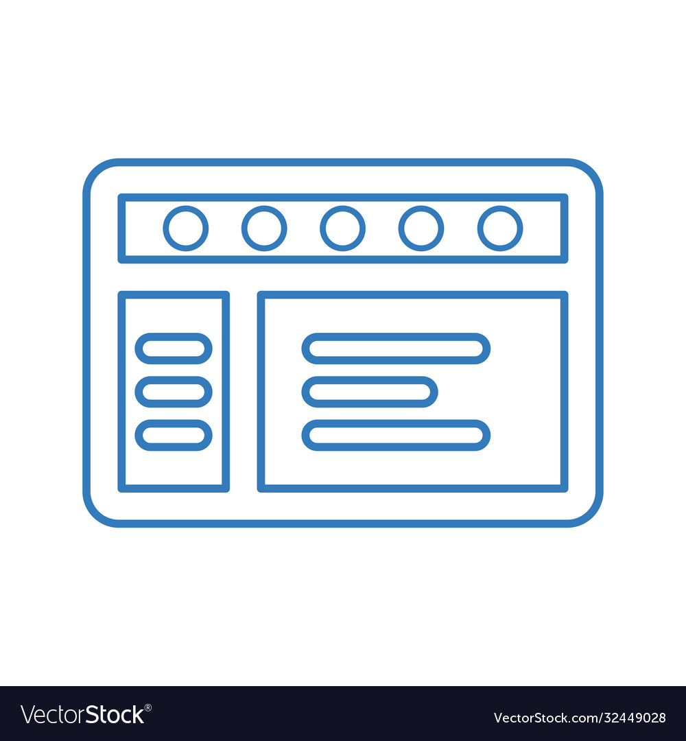 Web page line icon outline