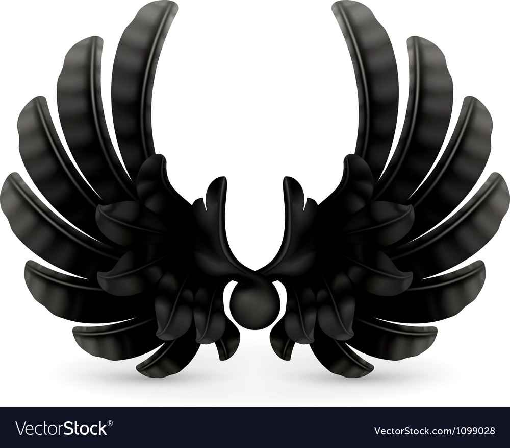 Wings Black Royalty Free Vector Image - VectorStock