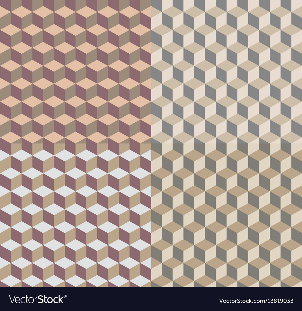 Background with isometric cubes patterns