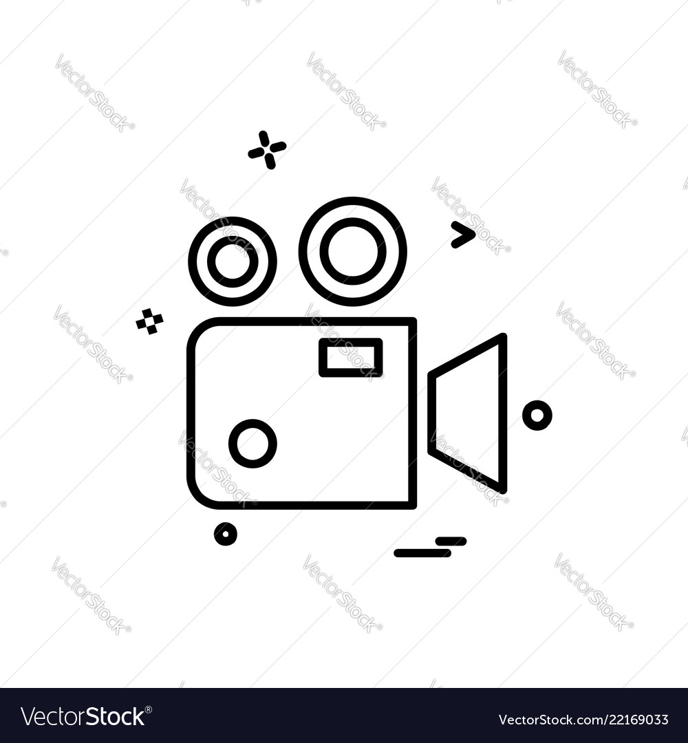 Camcoder icon design Vector Image Camcoder icon design