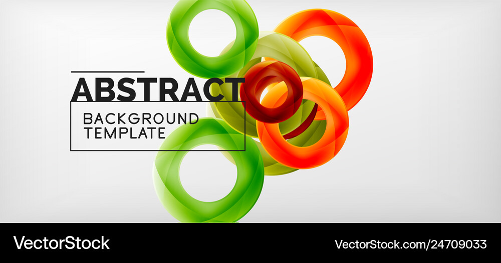 Colorful rings geometric abstract Royalty Free Vector Image