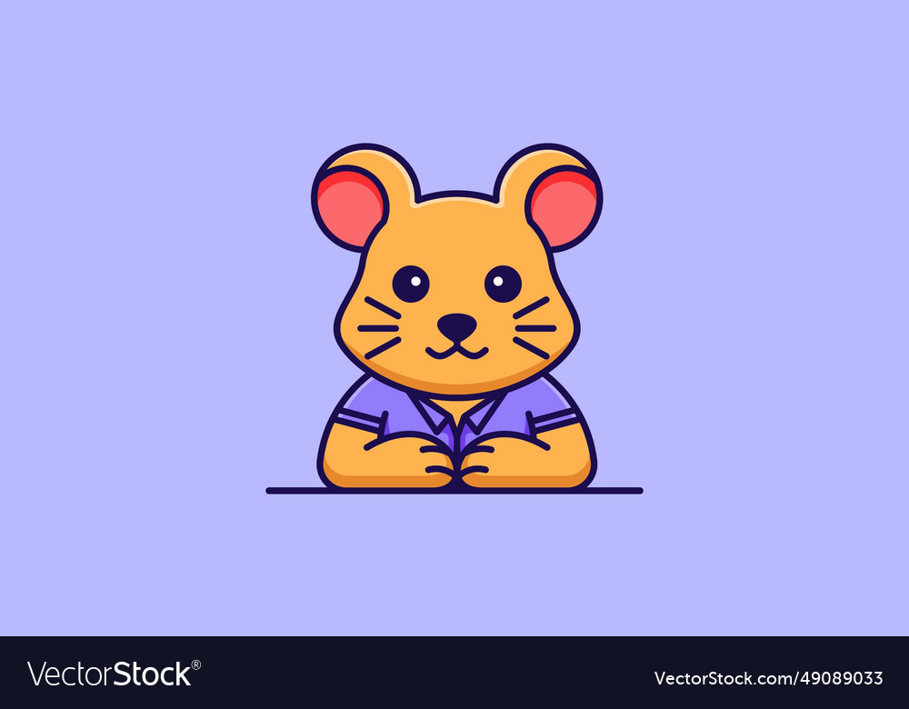 Cute mouse template logo design