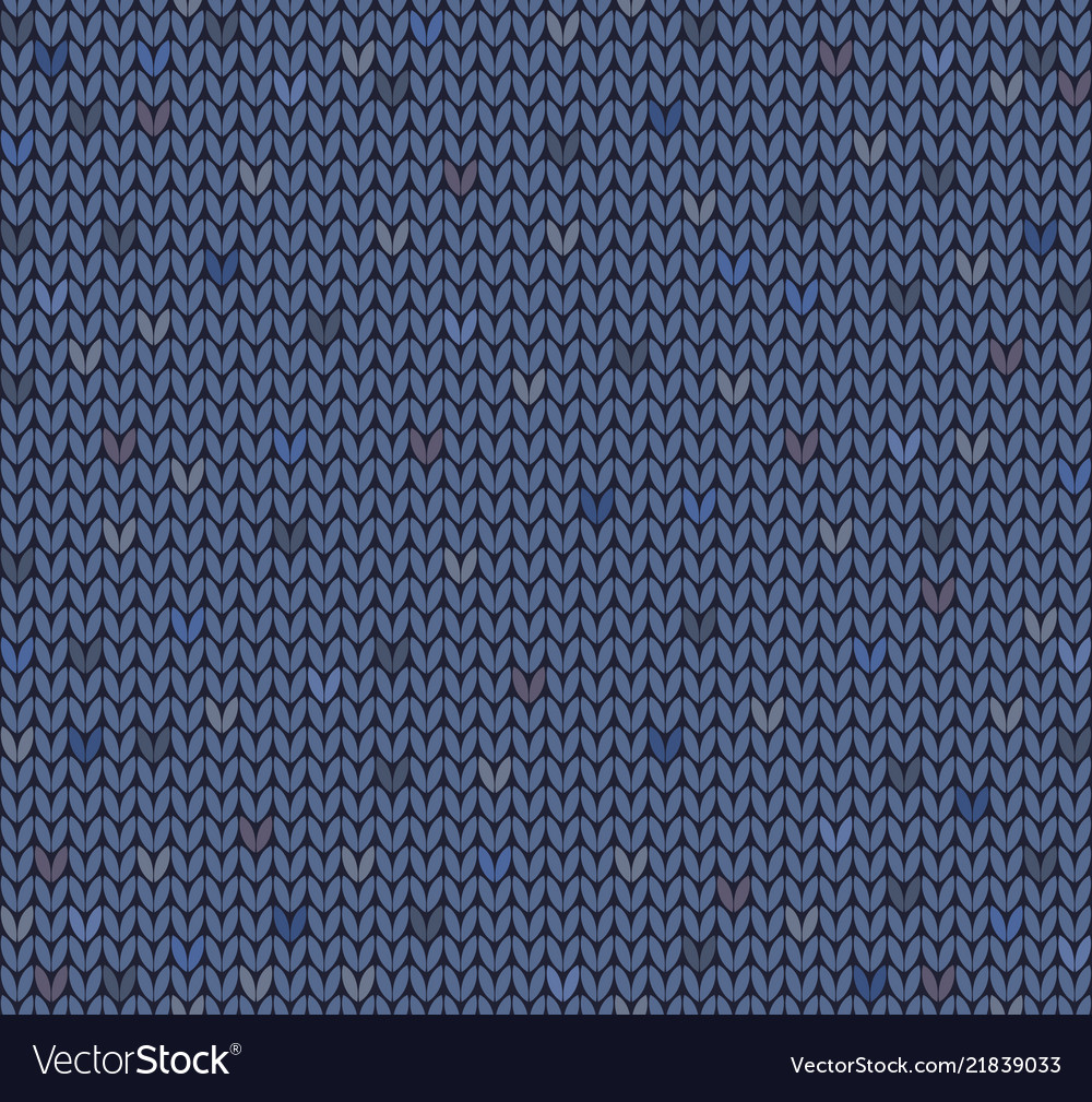 Dark Blue Knitted Fabric Background