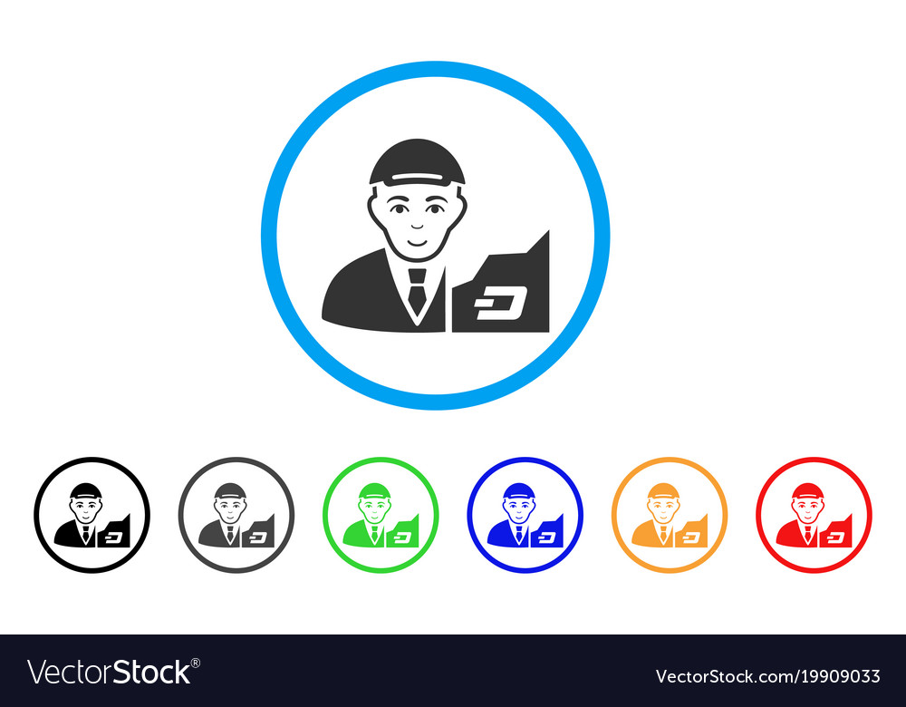 Dash trader rounded icon
