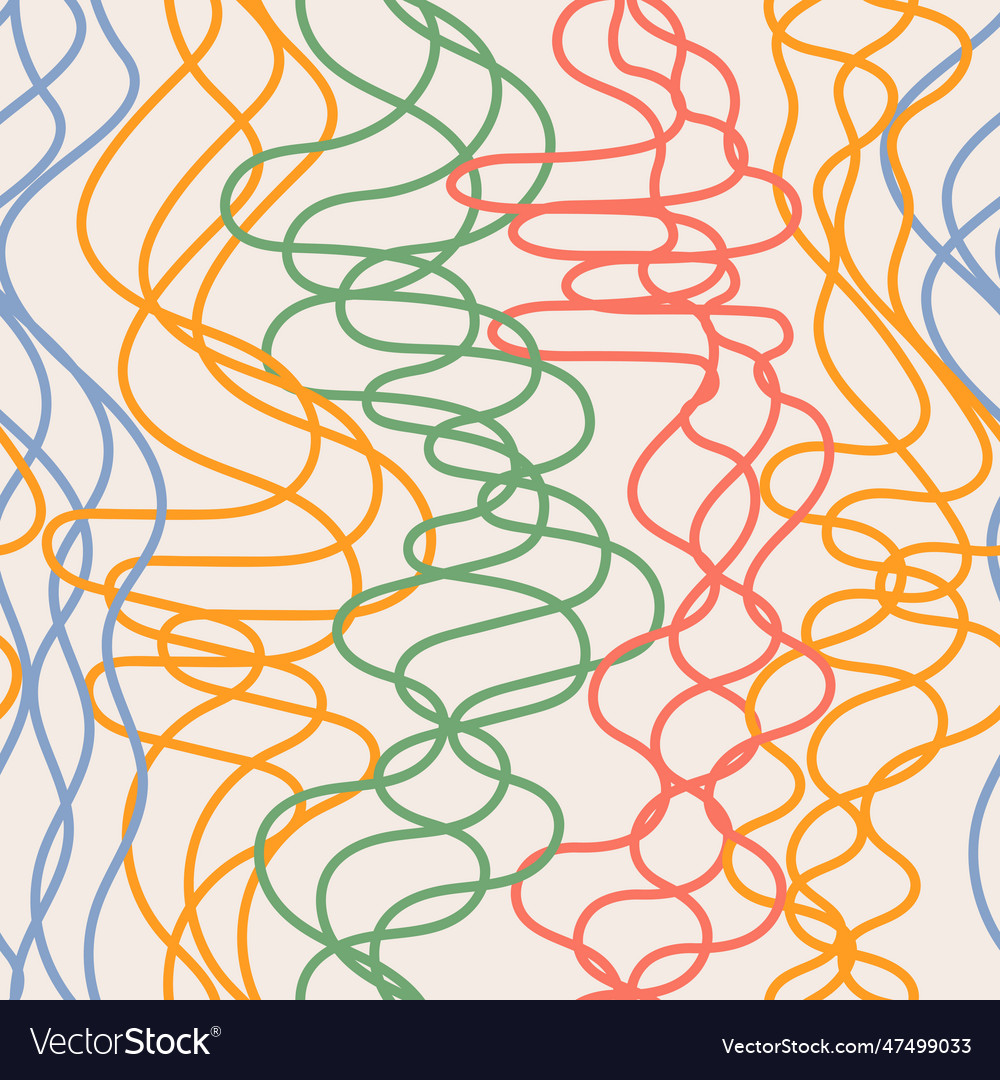 Distorted groovy multicolor vertical lines Vector Image