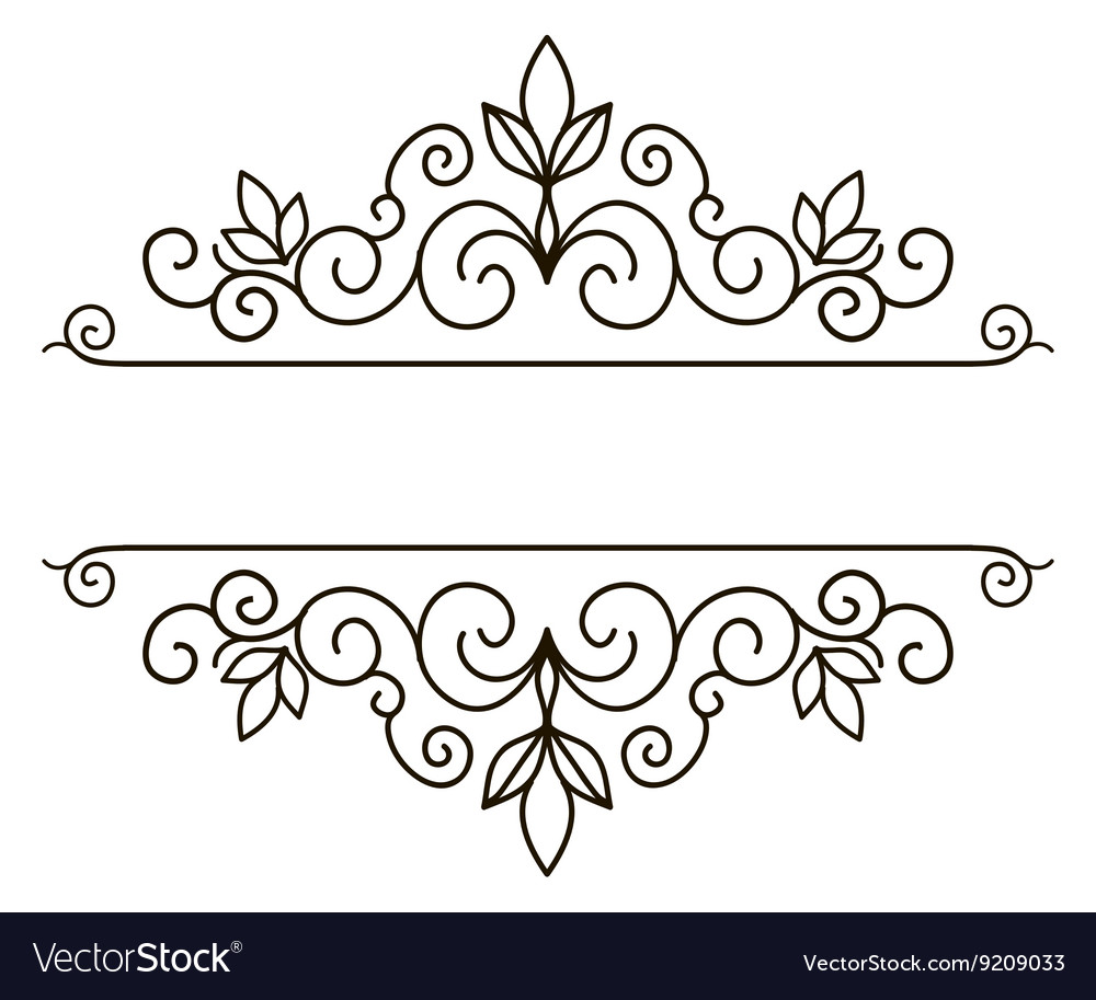 Elegant Frame Banner Floral Elements Royalty Free Vector