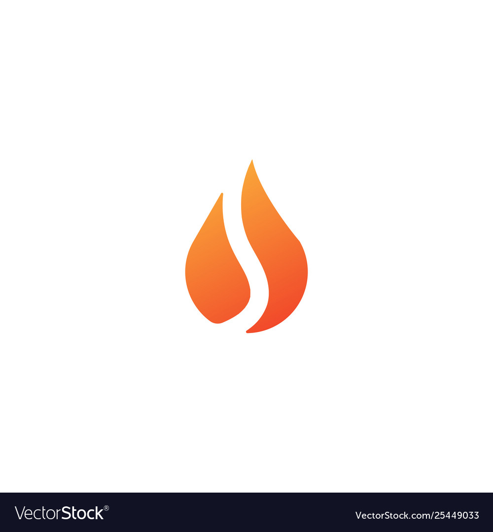 Fire flame icon element isolated Royalty Free Vector Image