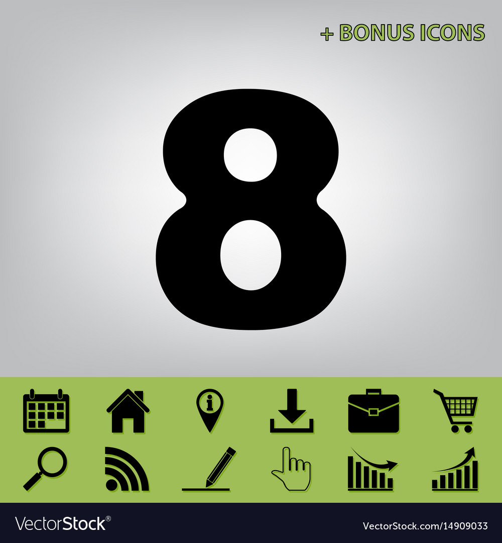 Number 8 sign design template element