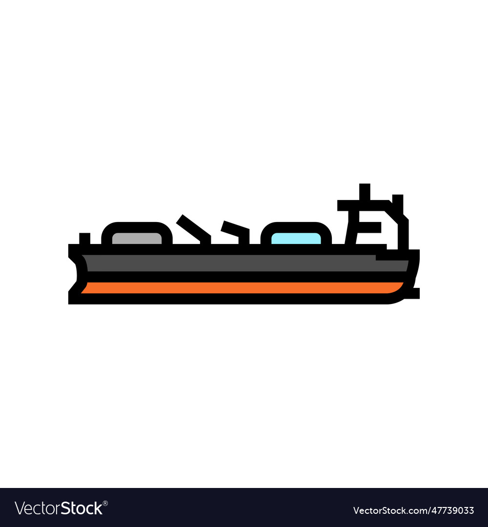 Oil tanker ship petroleum engineer color icon