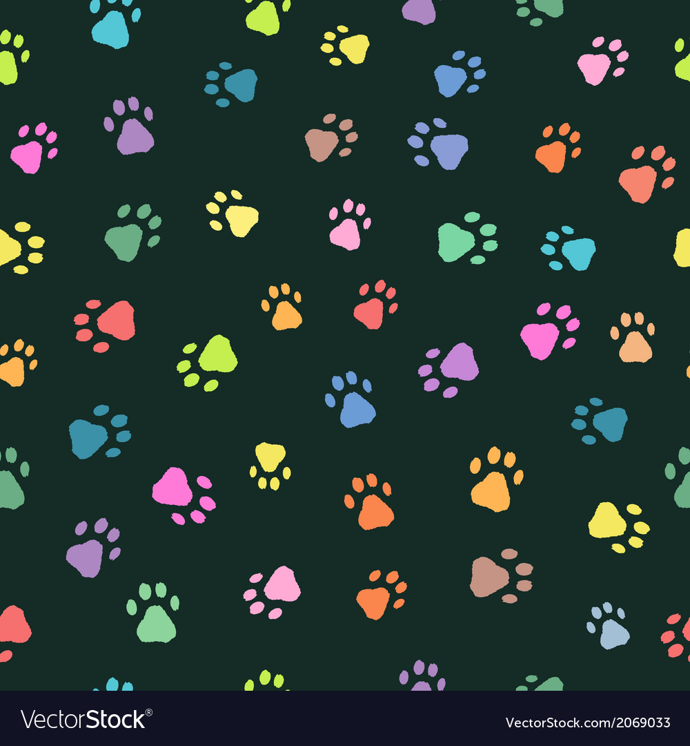 Paw Print Seamless Pattern