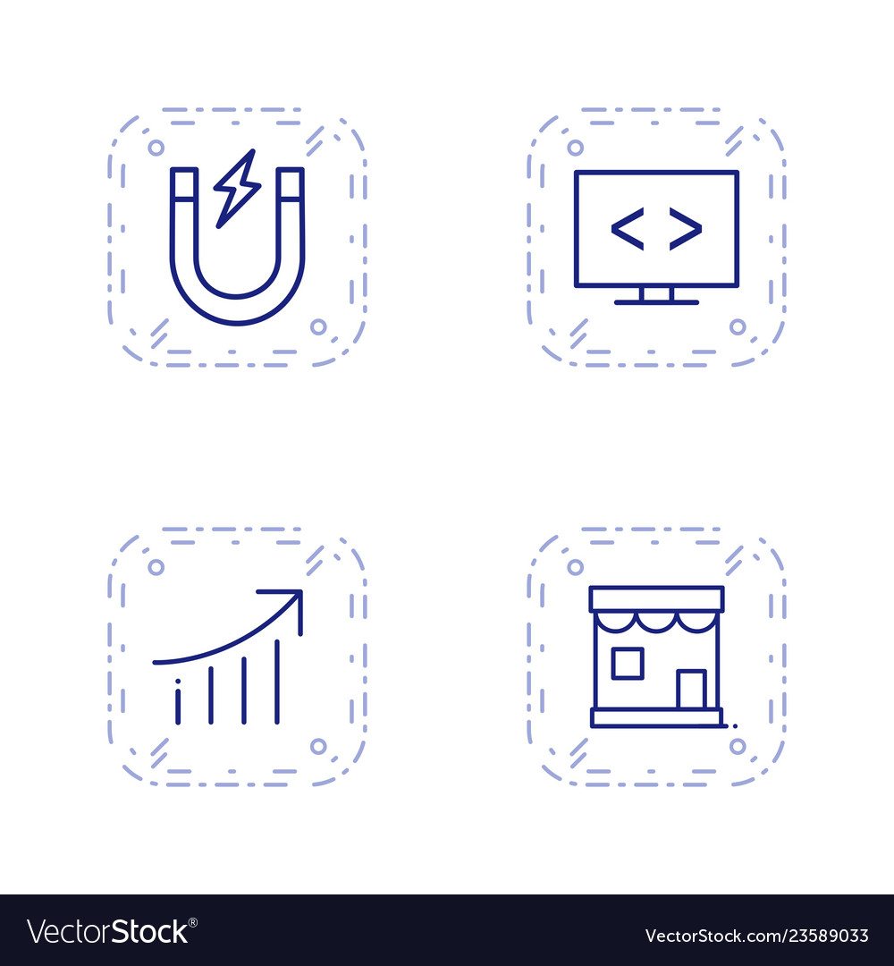 Set of seo search engine optimization icons vector image Set of seo search engine optimization icons