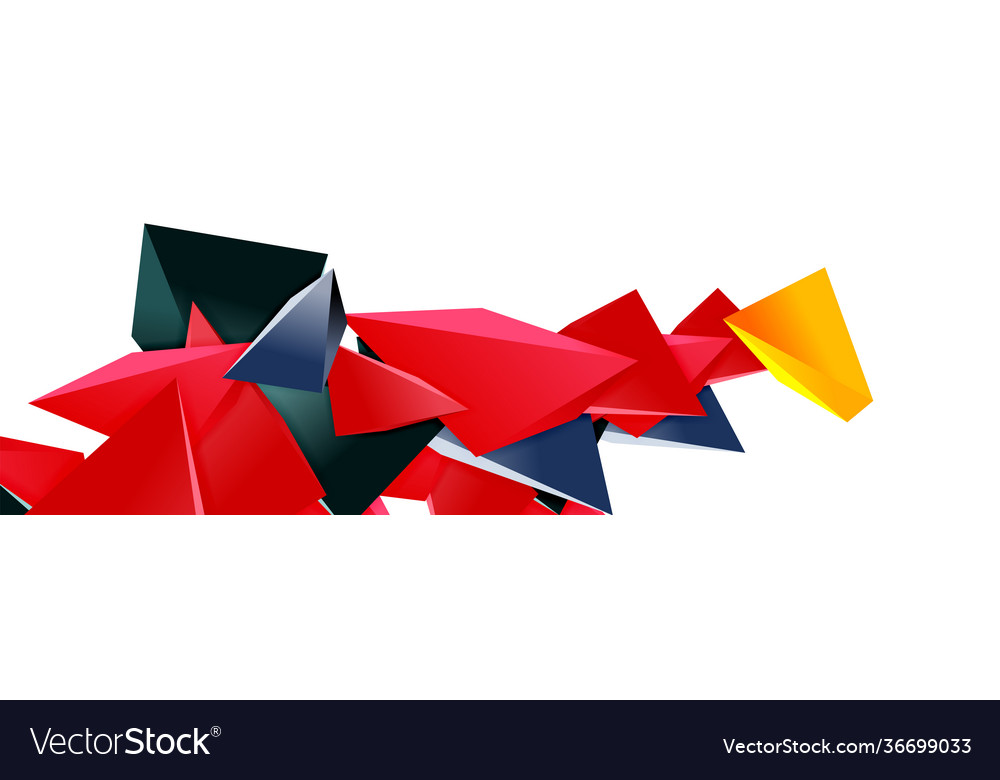 Triangle mosaic abstract background 3d triangular