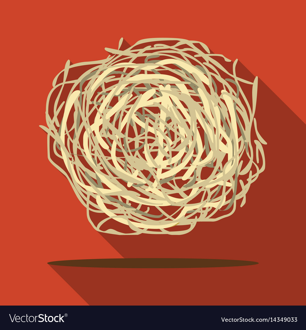 Tumbleweed icon flate singe western icon from the Vector Image