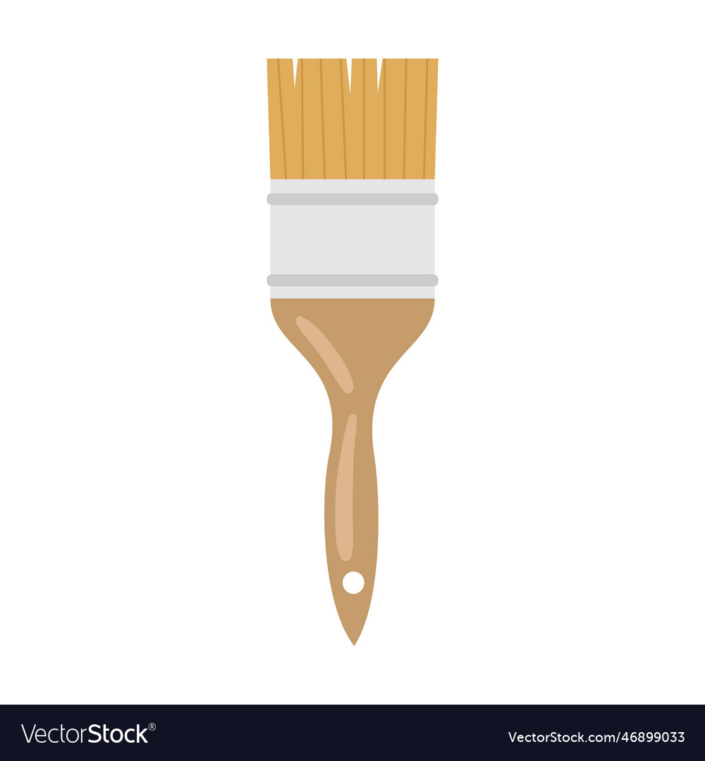 Wide brush for painting different art supplies Vector Image