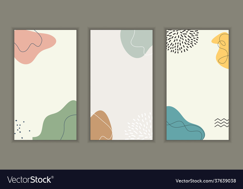 Abstract background set with minimal design vector image Abstract background set with minimal design