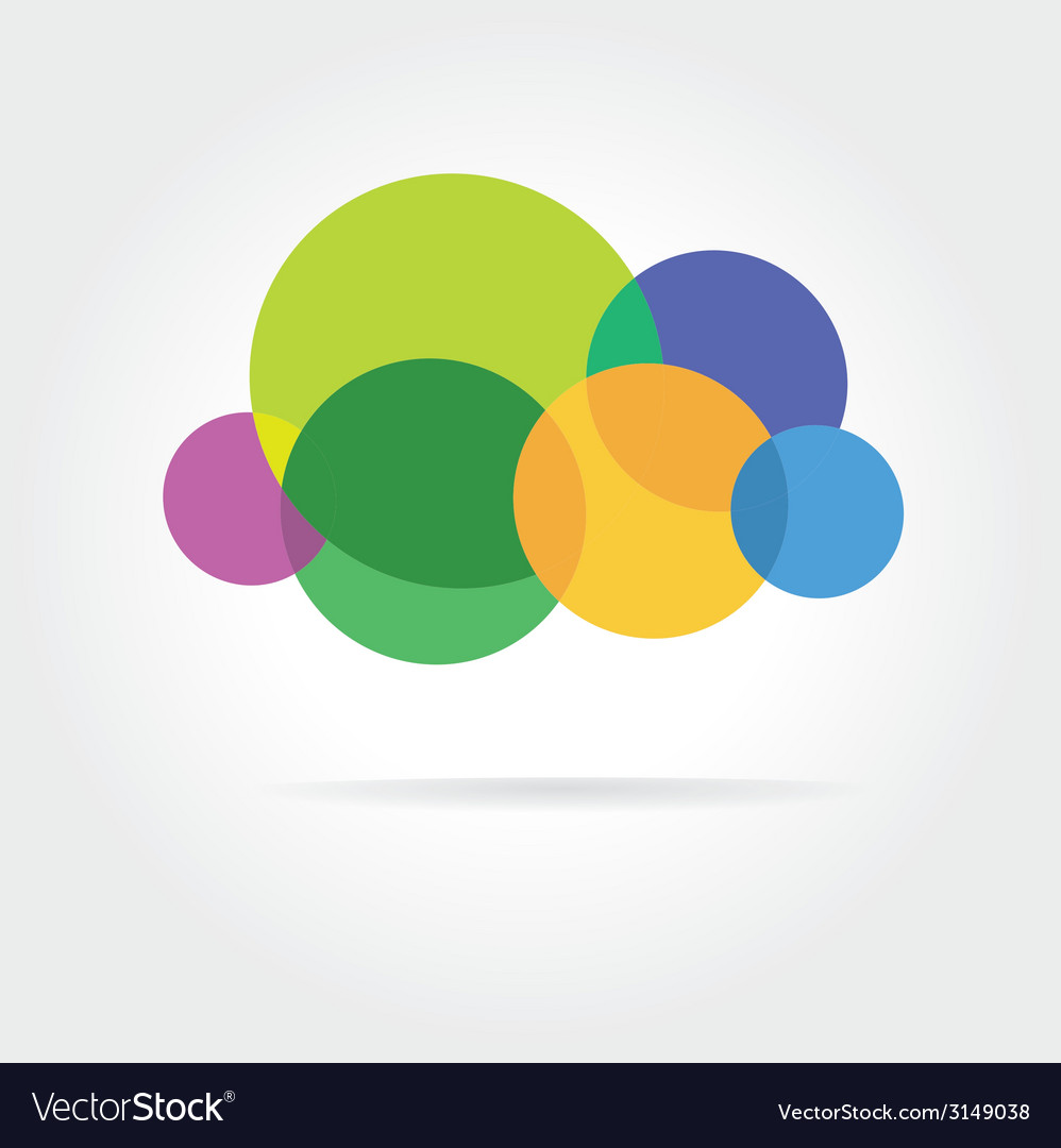 Abstract colored icon isolated on color background