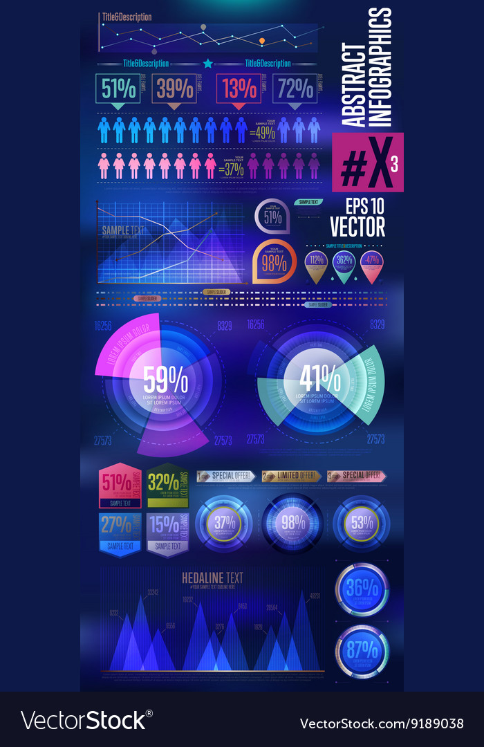 Abstract infographic elements graph icon