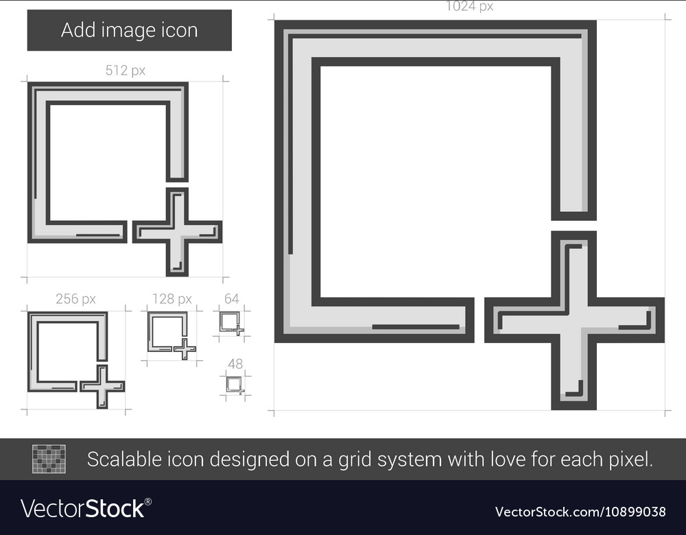 Add image line icon