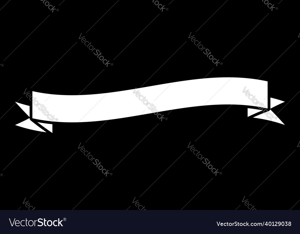 Banner ribbon horizontal shape design element