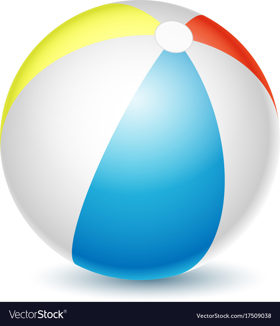 Beach ball isolated on a white Royalty Free Vector Image