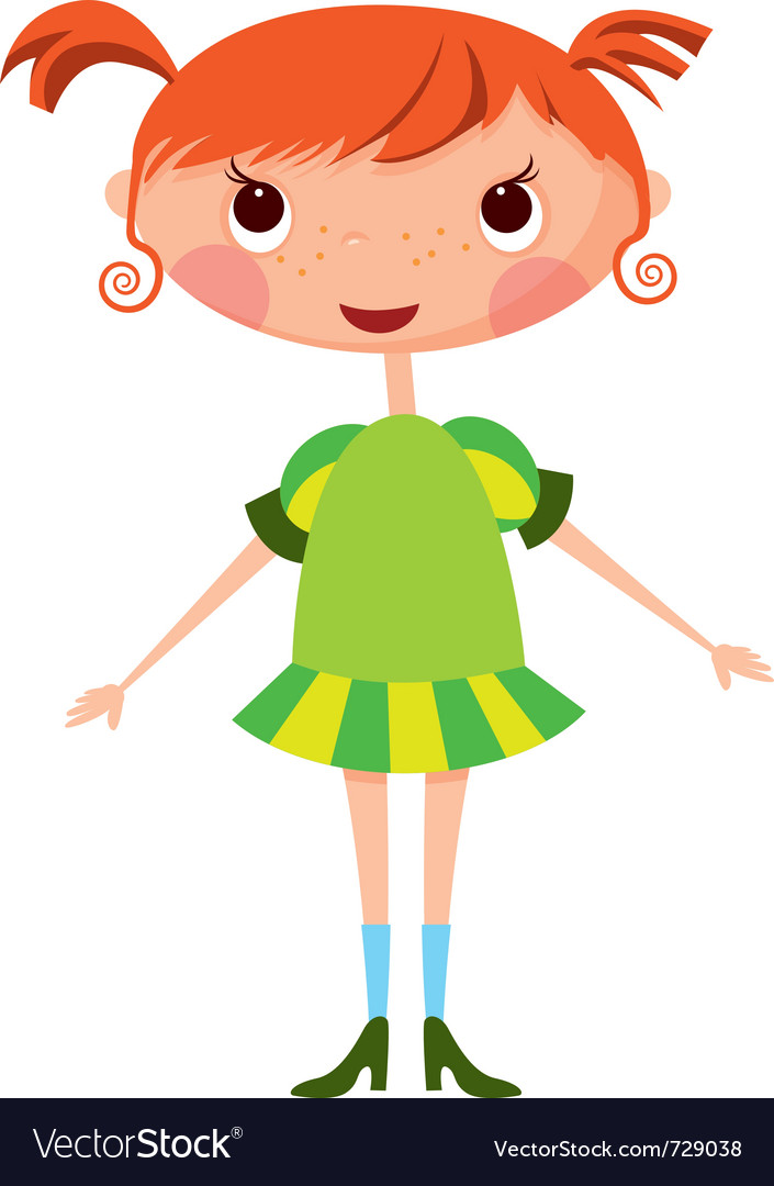 Cartoon little girl Royalty Free Vector Image - VectorStock