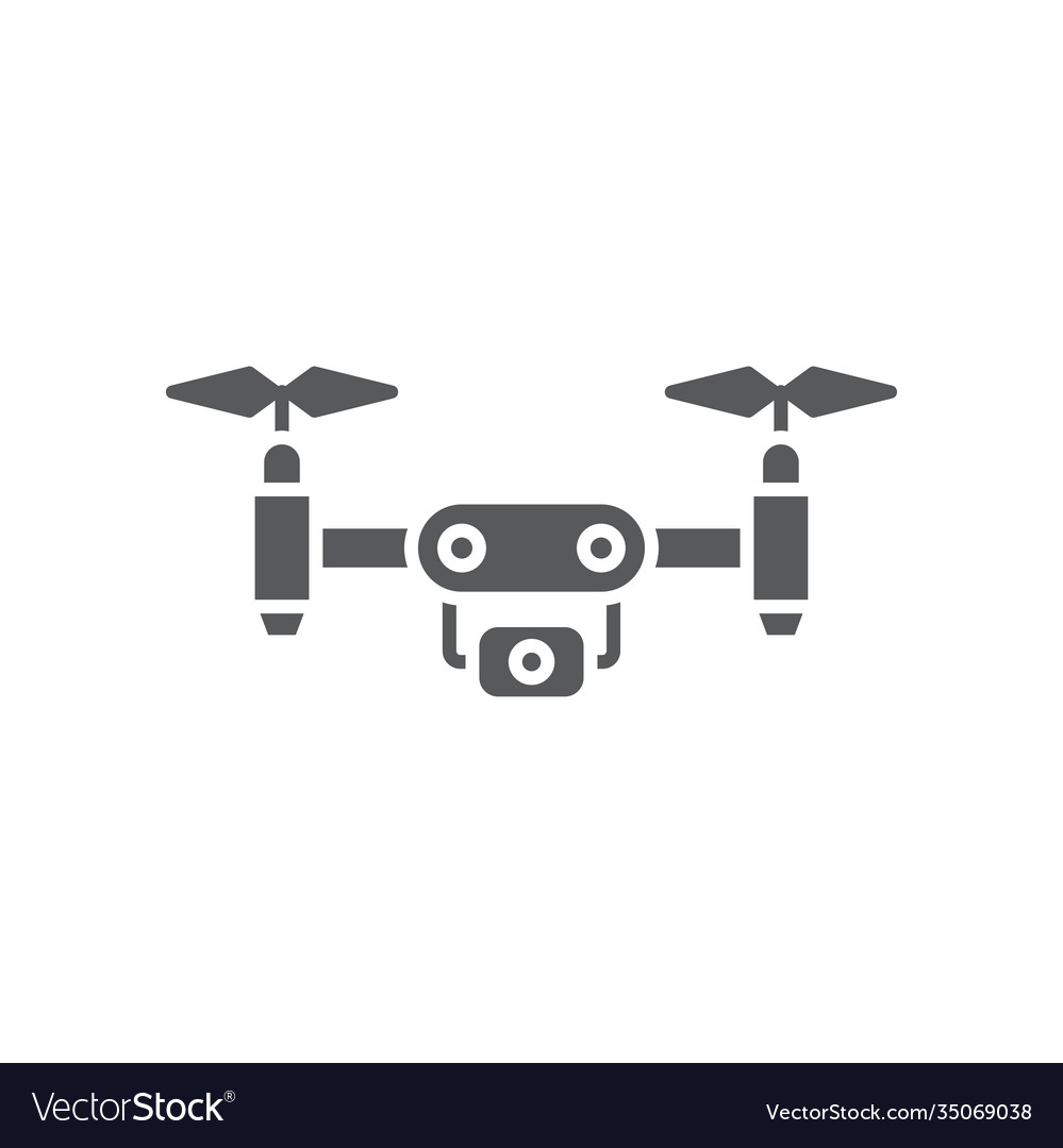 Drone color line outline sign linear style vector image Drone color line outline sign linear style