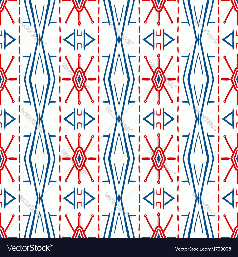 Geometric pattern with scandinavian ethnic motifs