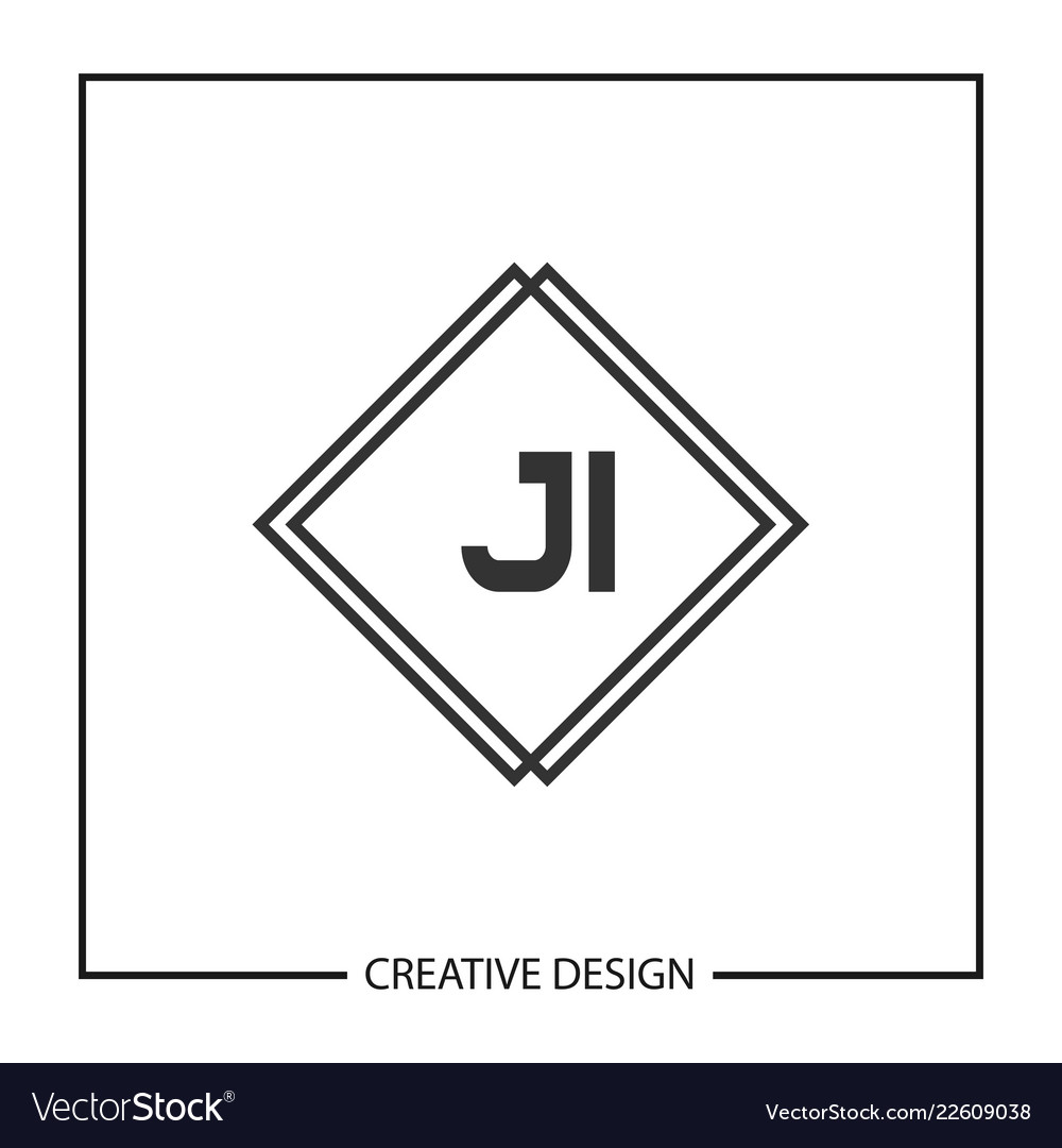 Original ji Buchstaben Logo Vorlage Design