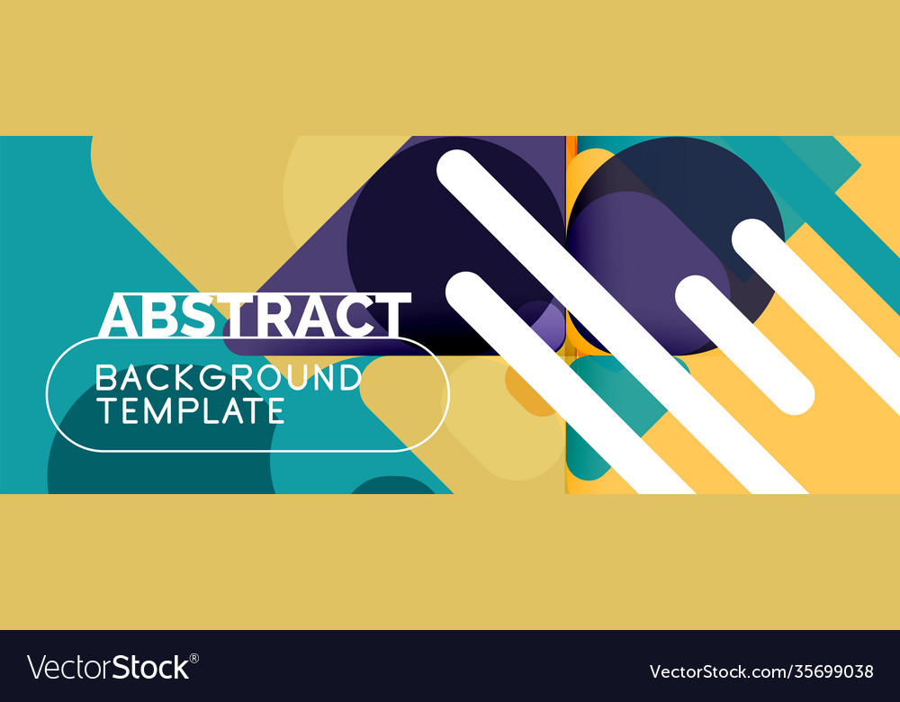 Modern geometric round shapes and dynamic lines Vector Image Modern geometric round shapes and dynamic lines